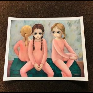 1960’s Vintage Margaret Keane Big Eyes Print The Ballet Class Midcentury Pop Art